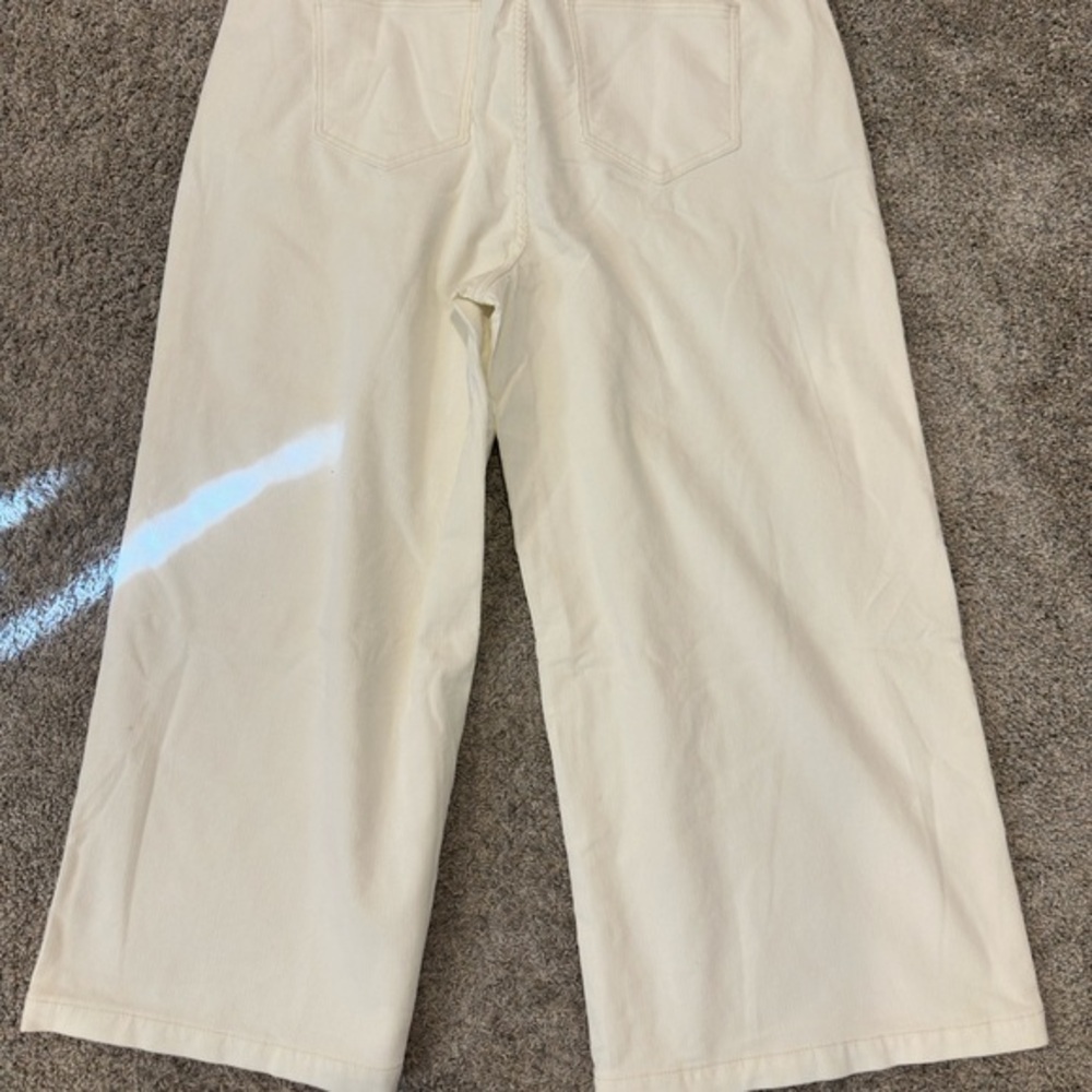 Juicy Couture Cream Corduroy Wide Leg Sailor Pants Plus Size‎ 18W Off White Logo - Picture 9 of 9